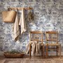 Jungle wallpaper with animals in navy toile, showing tigers, elephants and monkeys on an ivory cream ground