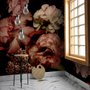 Papier peint panoramique floral vintage foncé