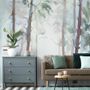 Watercolor Trees Wallpaper Mural