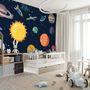 Papier peint panoramique de l'espace et du système solaire pour enfants et garçons