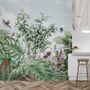 Tropical Leaves with Birds and Florals Wallpaper Mural