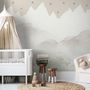 Kids Mountain with Clouds Wallpaper Mural