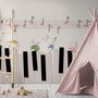 Cartoon Piano with Rabbits Wallpaper Mural