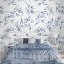 Watercolor Green Olive Leaves Pattern Wallpaper Mural