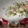 Vintage Hydrangea Floral Wallpaper Mural