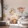 Nursery Soft Vintage Peony Floral Wall Decal Sticker
