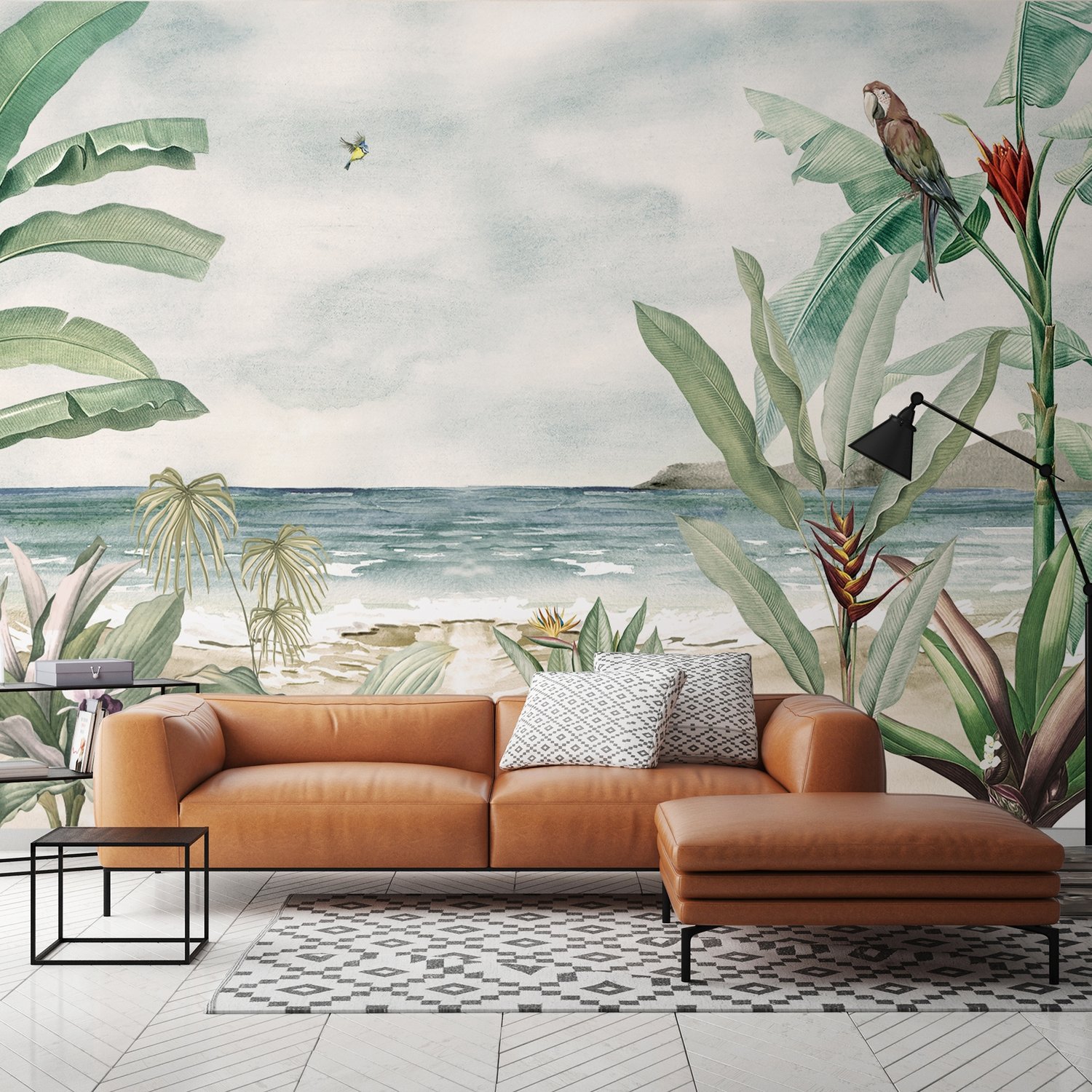 Tropical Beach View Wallpaper Mural - Peel and Stick