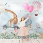 Kids Cycling Riding Cute Animals Wallpaper Mural