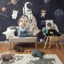 Papier peint  panoramique astronaute animaux espace enfants