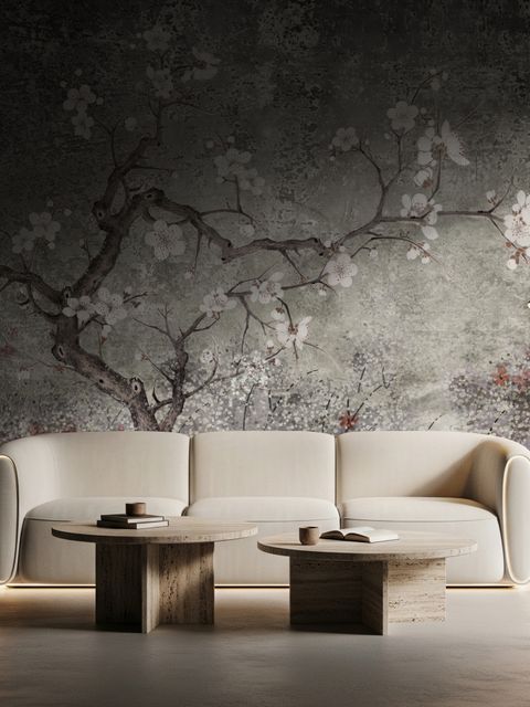 Vintage Dark Blossom Wallpaper Mural