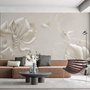 3D geprägter Look Magnolia Blumen Fototapete Kunst
