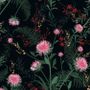 Papier peint pissenlit rose et paysage sombre
