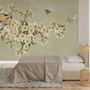 Cream Begonia Blossom Floral Art Wallpaper Mural