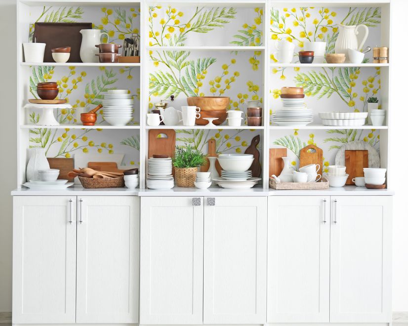 Yellow Herbs Floral Wallpaper Mural