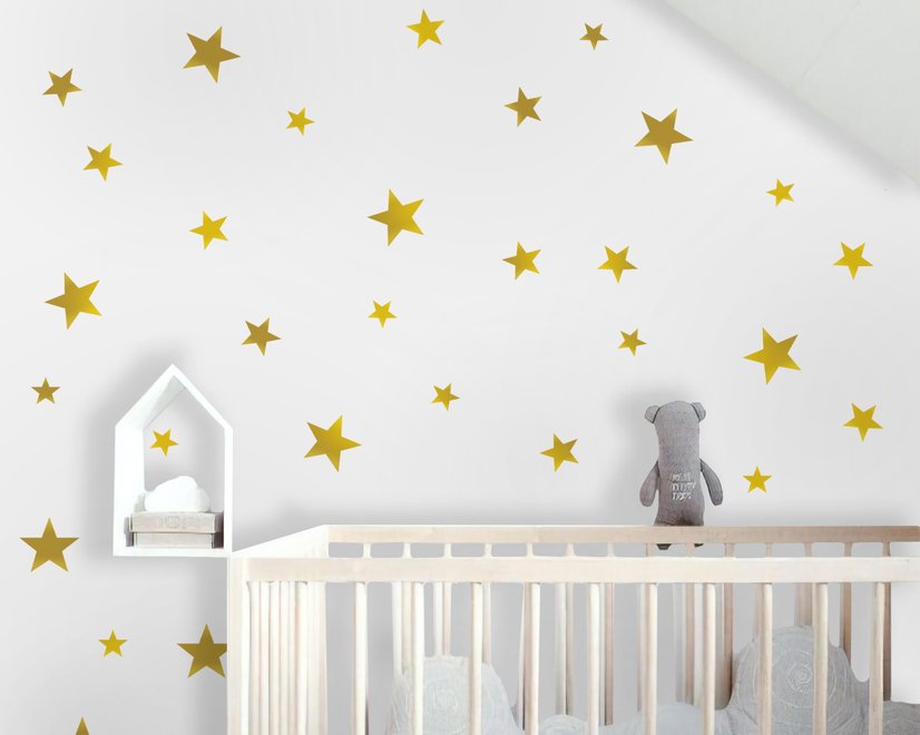 Or métallisé Petites étoiles Stickers muraux Sticker