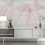 Pink Leaf Veins Wallpaper Mural