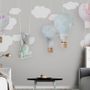 Teddy Bear Clouds and Balloons Wallpaper Mural
