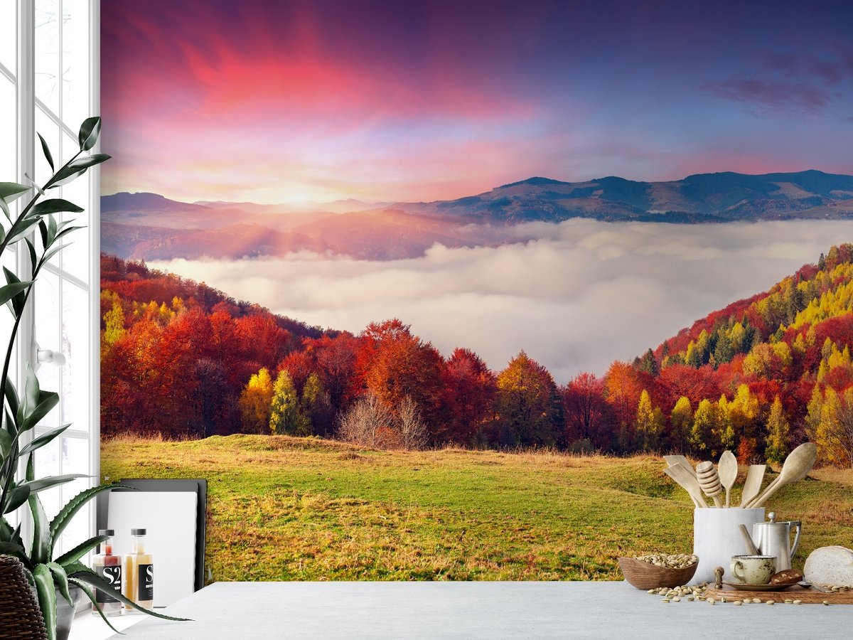 Colorful Nature Autumn Wallpaper Mural - Peel and Stick