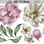 Großes Gartenblumen Wandtattoo