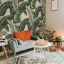Retro Banana Leaves Pattern Wallpaper Mural
