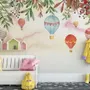 Kids Hot Air Balloon with Twigs Wallpaper Mural