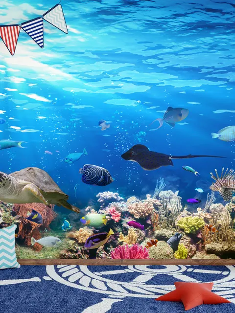 Ocean Fishes in the Undersea Wallpaper Mural