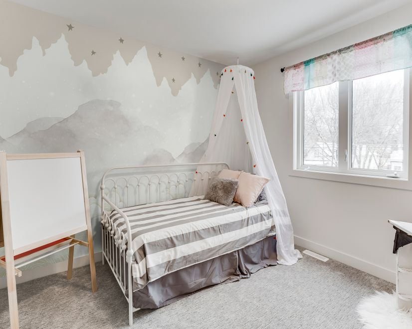 Kids Mountain with Clouds Wallpaper Mural