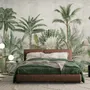 Papier peint panoramique aquarelle vintage forêt tropicale
