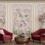Bunte Chinoiserie Blumen Fototapete