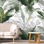 Charcoal Banana Leaf Wallpaper Wallpaper Mural