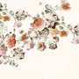 Vintage Orange Brown Flowers Wallpaper Mural