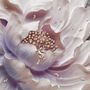 Elegant 3D Floral Pearl Wallpaper Mural