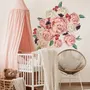 White Pink Peony Florals with Red Purple Tulips Wall Decal Sticker
