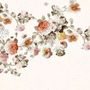 Fototapete mit Vintage Orange Braun Blumen