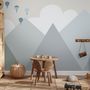 Cartoon Mountainscape Wallpaper Mural