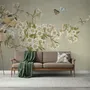 Cream Begonia Blossom Floral Art Wallpaper Mural