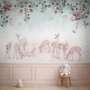 Papier peint cerfs dans le jardin floral