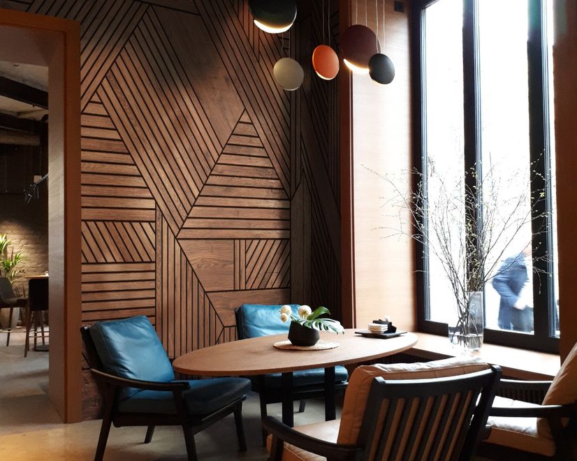 Geometric Wood Texture Effect Wallpaper Mural
