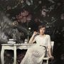 Dutch Flower Peony with Tulips Dark Floral Wallpaper Mural