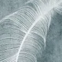 Vintage White Feather Pattern Wallpaper Mural