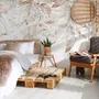 Boho Abstract Banana Leaf Art Wallpaper Mural