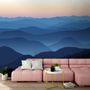 Mountain Silhouette at Sunset Wallpaper Mural