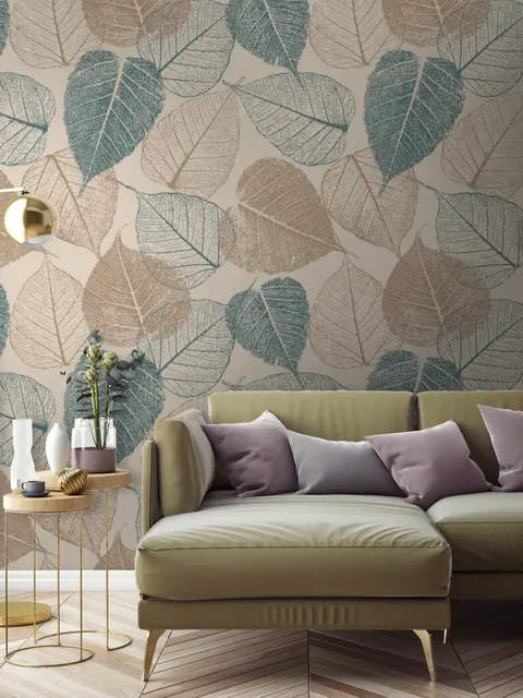 Vintage Leaf Wallpaper Mural