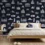 Vintage World Architecture Sketch Wallpaper Mural