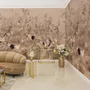 Chinese Peony Flowers and Bamboo Landscape with Crane Birds