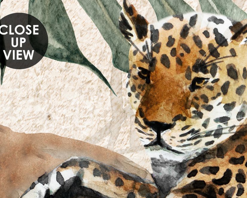 Leopards on Branch Jungle Wallpaper Mural