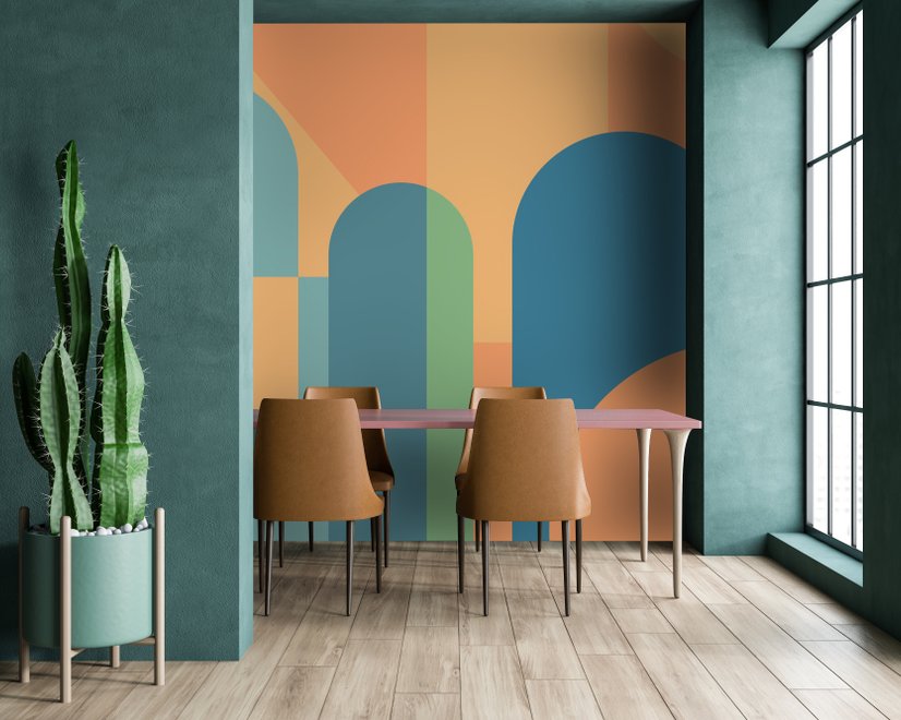Geometric Abstract Shape Art Deco Wallpaper Mural