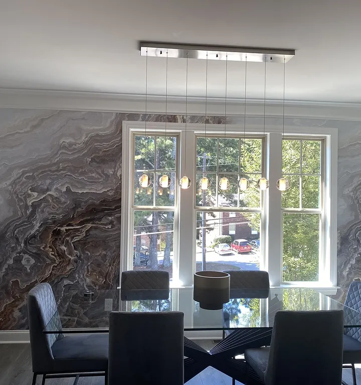 Dark Marble Gray and Brown Waves Wallpaper Mural