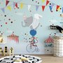 Bunte Zirkus-Fototapete mit Tieren