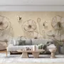 Monochrome Poppy Flower Wallpaper Mural